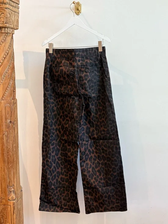 H&M Black and Cream Tie-Dye Wide Waistband Pants - Picture 2 of 3